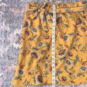 LOFT Floral Skirt with Tie & Pockets (Sz M) (NWT)